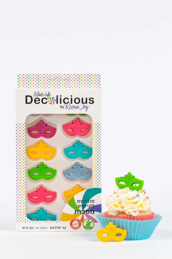 סוכריות בצק סוכר - מסכות צבעוניות